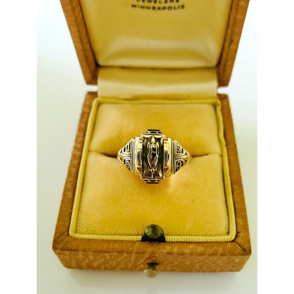 Vintage 10K Gold 1956 Josten Class Ring